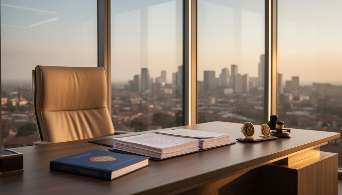 Professional reviewing documents for embassy attestation at Work & Travel Agency Kenya office in Kenya