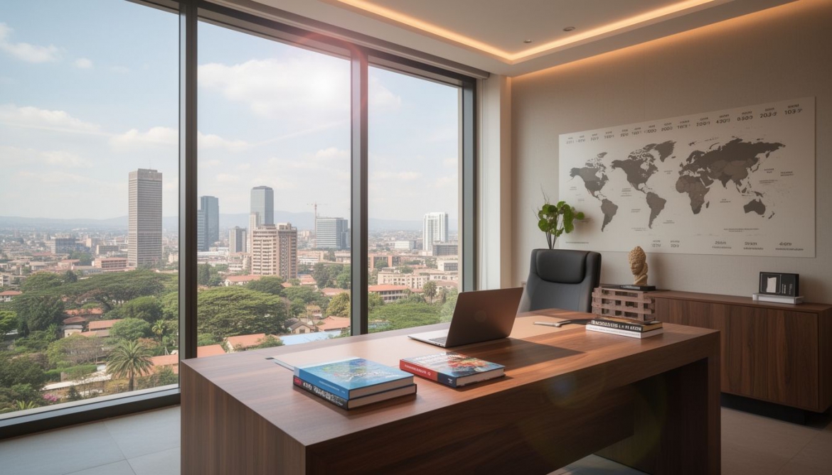 Business professionals collaborating globally, representing expatriate management services.
