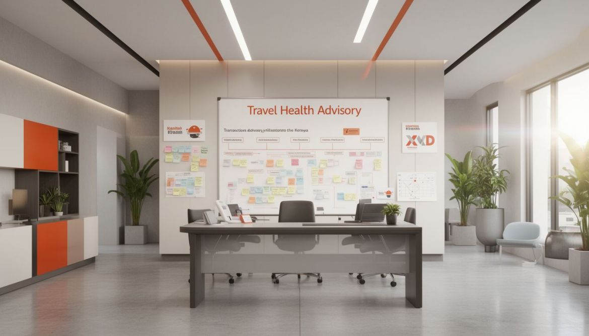 Infographic detailing Travel Health Advisory for international travel with Work & Travel Agency Kenya